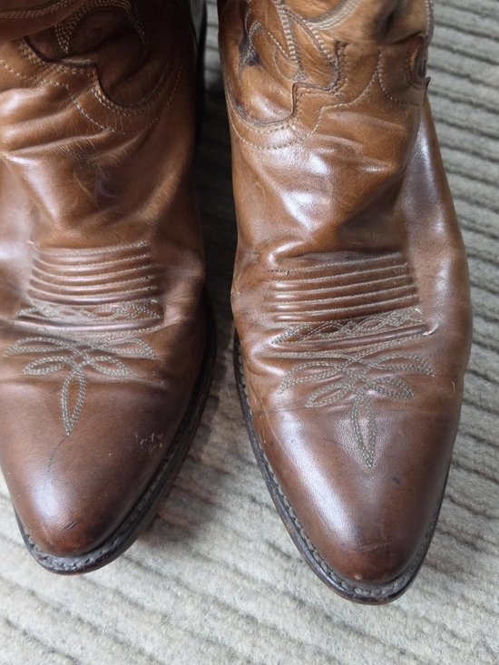 DAN POST MENS BROWN LEATHER WESTERN/COWBOY BOOTS SZ 10 D STYLE 16776 main image 5